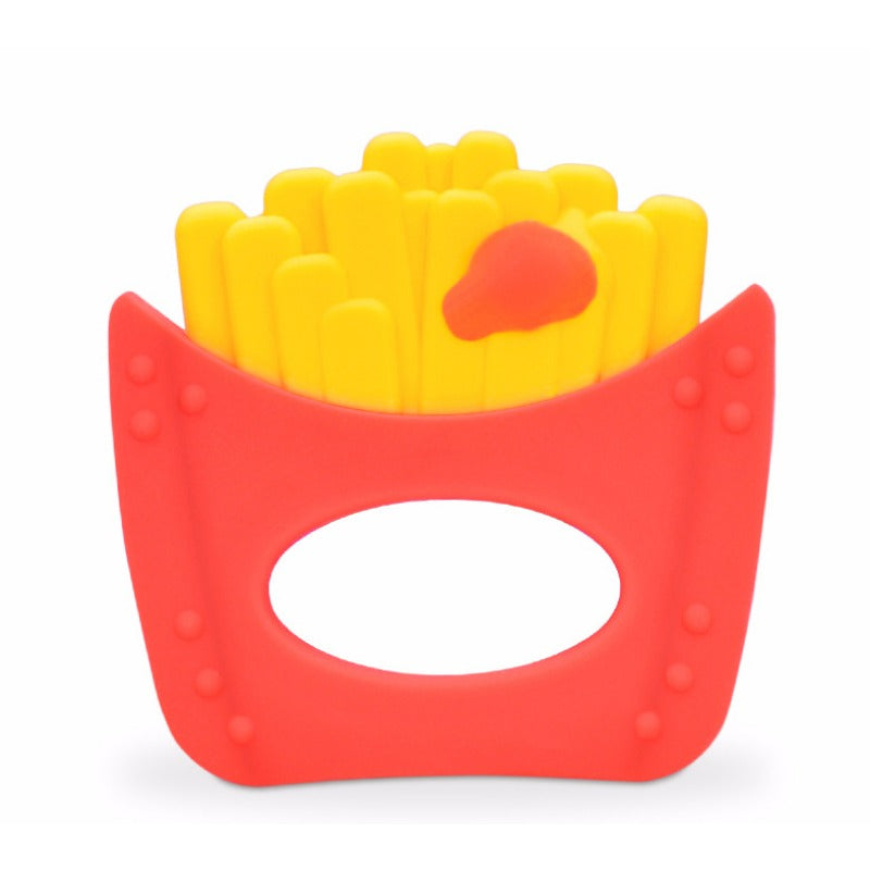 Wholesale French Fries Baby Teether Food Grade Silicone Soothing Molar Stick